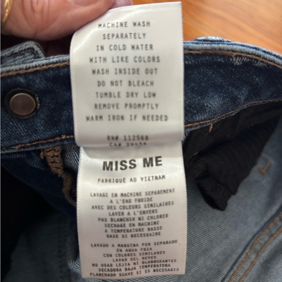 MISS ME JEANS * SKINNY ANKLE JEANS with EMBROIDERED FLOWERS  - SIZE 26 - Picture 12 of 12